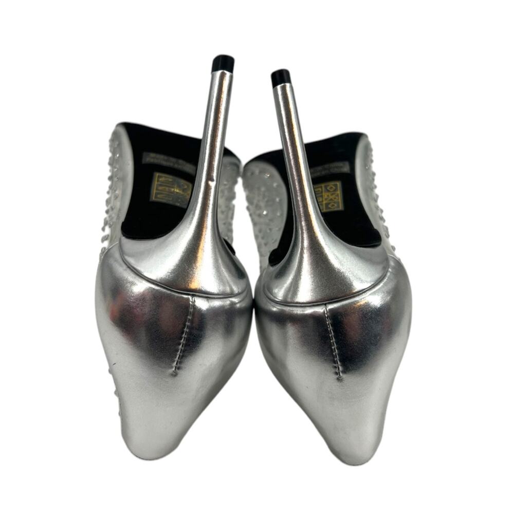Jeffrey Campbell Crystaline rhinestone embellished clear‎ PVC pumps sz 8 - Picture 3 of 7